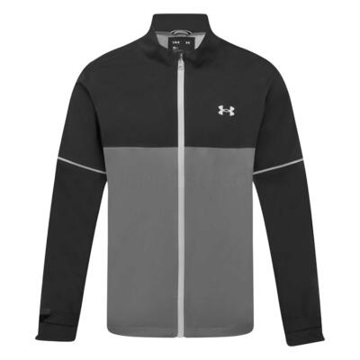 Under Armour Drive Rain Waterproof Golf Jacket Black/Castlerock/Metallic Silver 1385832-004