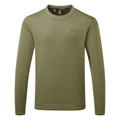 Under Armour Fleece Crewneck Golf Sweater Marine OD Green 6003723-390