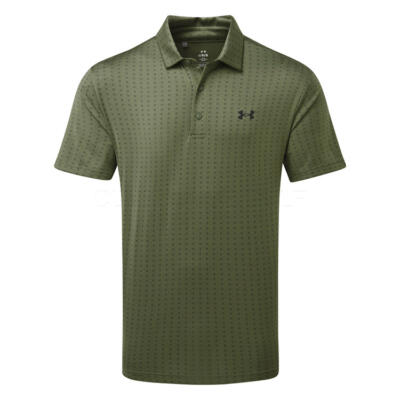 Under Armour Playoff 3.0 Printed Block Digi Golf Polo Shirt Marine OD Green/Black 1378677-390