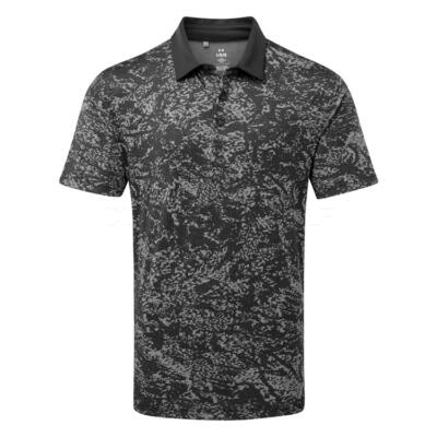 Under Armour Playoff 3.0 Printed Camo Golf Polo Shirt Black/Castlerock 1378677-015