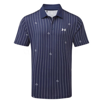 Under Armour Playoff 3.0 Printed Range Royalty Golf Polo Shirt Midnight Navy/White 1378677-426