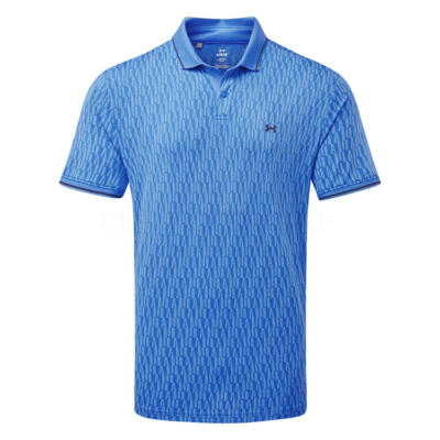 Under Armour Playoff 3.0 Jaquard Golf Polo Shirt Blue Atlantis/Midnight Navy/Viral Blue 6003720-402