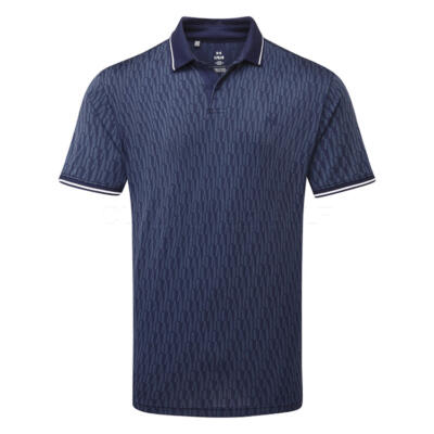 Under Armour Playoff 3.0 Jaquard Golf Polo Shirt Midnight Navy/White/Washed Navy 6003720-410