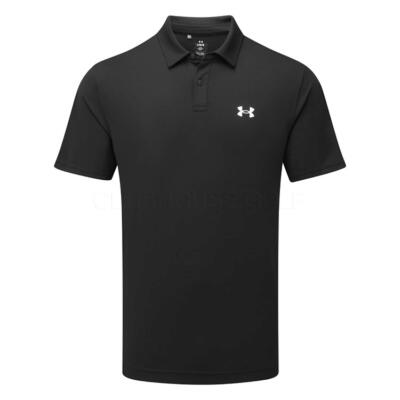 Under Armour T2G Pique Golf Polo Shirt Black/White 1390123-001