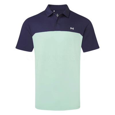 Under Armour T2G Colour Block Golf Polo Shirt Enamel Blue/Midnight Navy/White 6009798-477