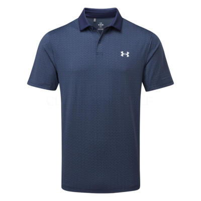 Under Armour T2G Printed Golf Polo Shirt Midnight Navy 1383715-414