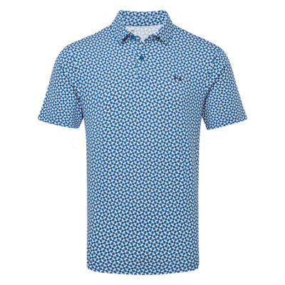 Under Armour T2G Printed Golf Polo Shirt Midnight Navy/Boundless Blue/White 6012304-413