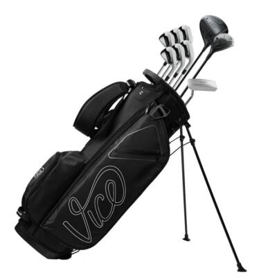 Vice Boost 10-Piece Golf Package Set Steel/Graphite Stand Bag Black/Silver