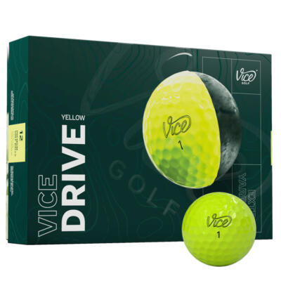 Vice Drive Golf Balls Yellow