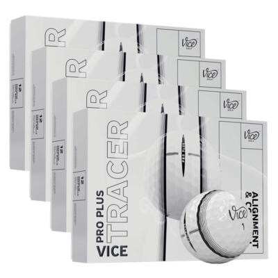 Vice Pro Plus Tracer Golf Balls (4 For 3) White
