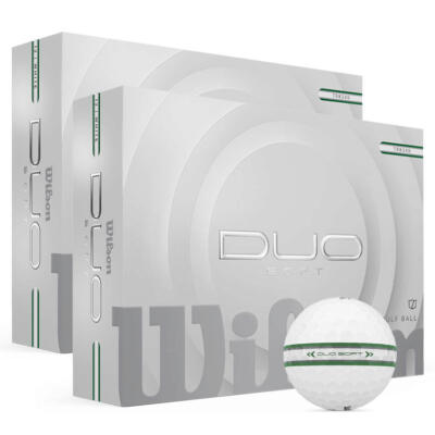 Wilson Duo Soft TRK360 Golf Balls (Double Dozen) White/Green/Silver