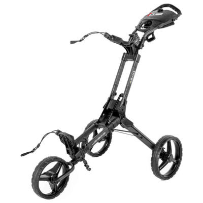 Wishbone Cube Three 3 Wheel Golf Trolley Charcoal/Black