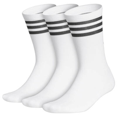 adidas Crew Golf Socks (3 Pack) White KS2135