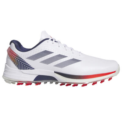 adidas Adizero ZG Golf Shoes White/Dark Blue/Red JS1898