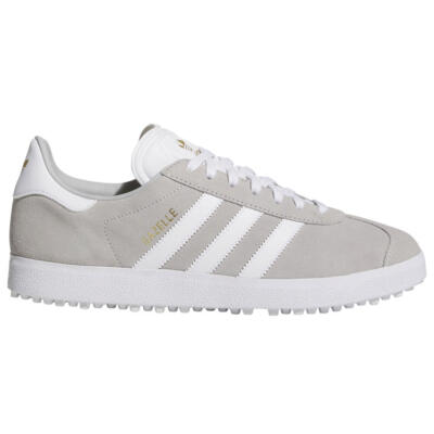 adidas Golf Originals Gazelle Spikeless Golf Shoes Grey Two/White/Gold Metallic IH2270