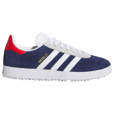 adidas Golf Originals Gazelle Spikeless Golf Shoes Dark Blue/White/Pure Ruby KJ5427