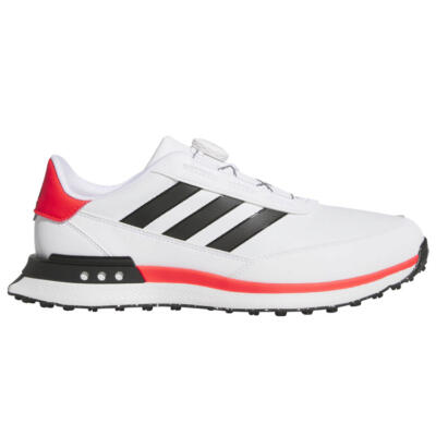 adidas S2G SL BOA Golf Shoes White/Core Black/Lucid Red JI4033