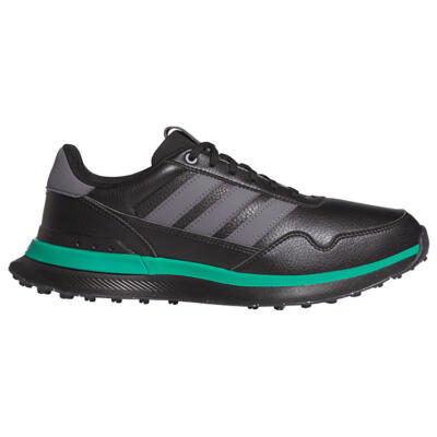 adidas S2G SL Leather Golf Shoes Black/Grey Four/Court Green KK2871