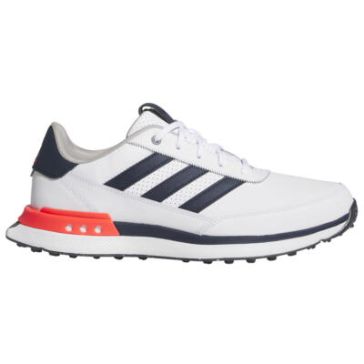 adidas S2G SL Leather Golf Shoes Off White/Collegiate Navy/Lucid Red IH8523