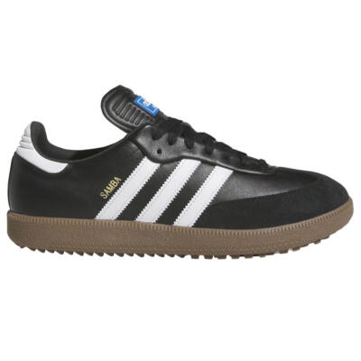 adidas Golf Originals Samba Lux Spikeless Golf Shoes Black/White/Gum 5 JH6150