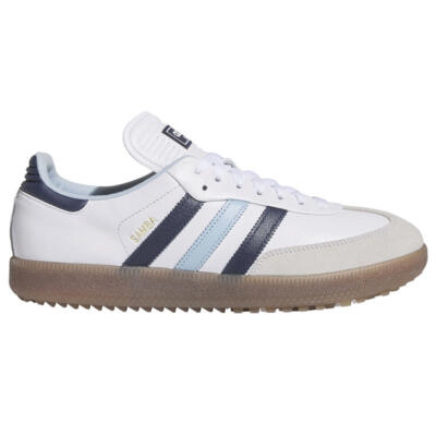 adidas Golf Originals Samba Lux Spikeless Golf Shoes White/Night Indigo/Clear Sky JP8650