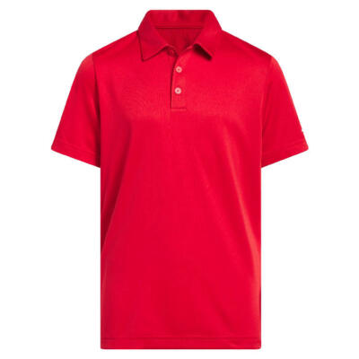 adidas Junior Performance Golf Polo Shirt Collegiate Red KF2630