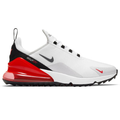 Nike Air Max 270G Golf Shoes White/Cool Grey/Black/Red CK6483-103