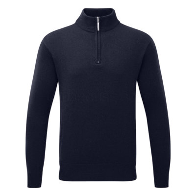 Glenmuir Coll 1/4 Zip Lambswool Golf Sweater Navy MKL7282ZN-145C