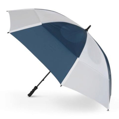 GustBuster 62 Inch Double Canopy Golf Umbrella Navy/White