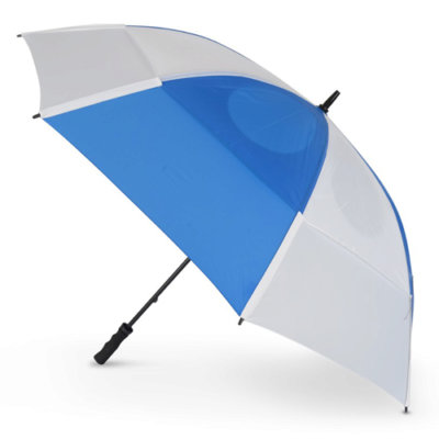 GustBuster 62 Inch Double Canopy Golf Umbrella Royal/White