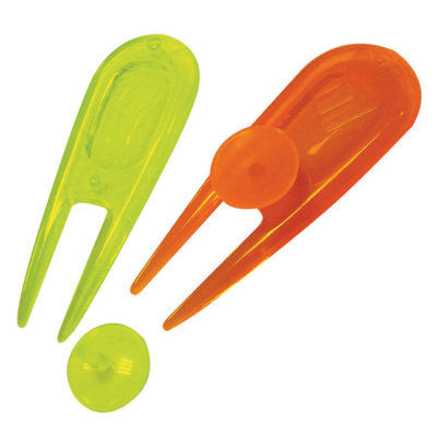 Masters Neon Golf Pitchfork & Ball Markers (2 Pack)