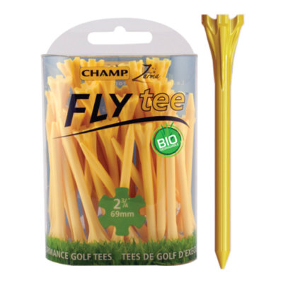 Champ Zarma Fly 2.75" Golf Tees Yellow (30 Pack)