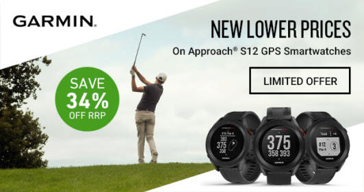 Garmin Approach S12 Golf GPS Watch Black