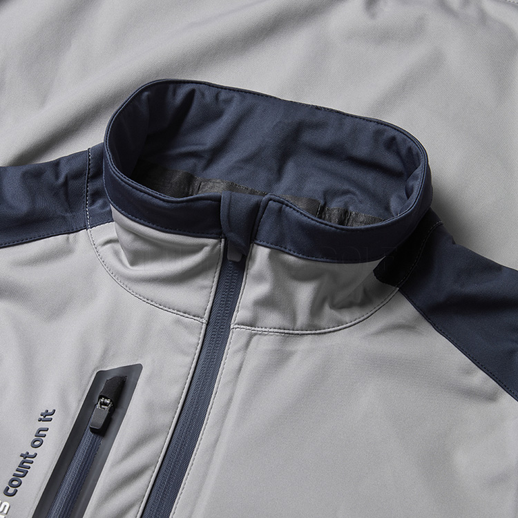 Abacus Bounce 1/2 Zip Waterproof Golf Jacket Grey/Navy Clubhouse Golf