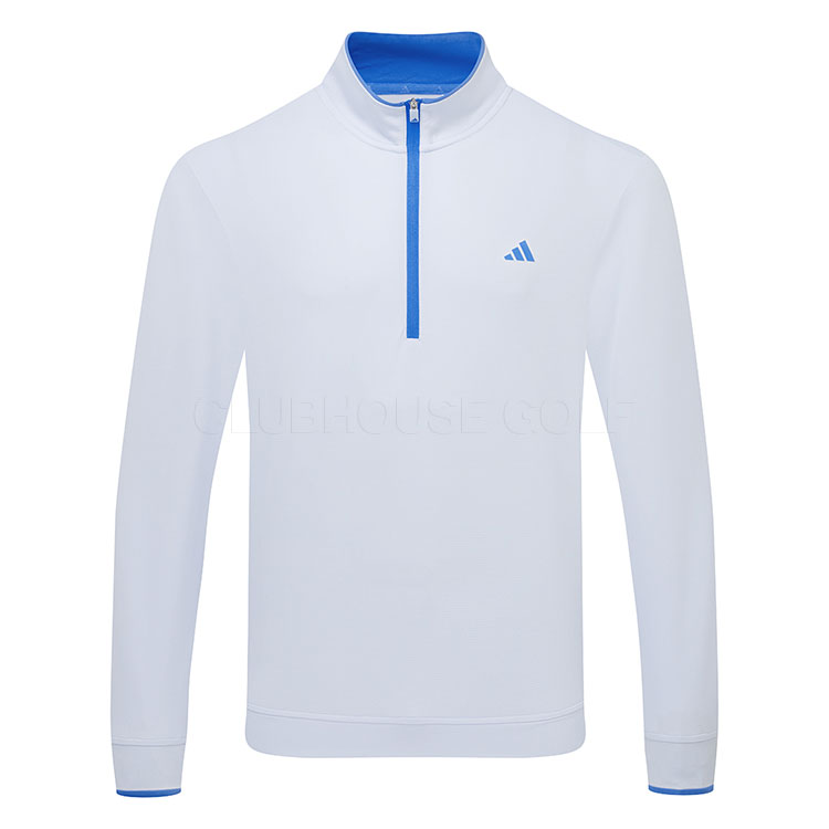 adidas Primegreen UPF Lightweight 1/4 Zip Golf Sweater Crystal Sky KC4034