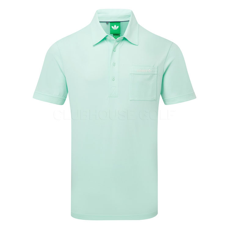 adidas Golf Originals Script Pocket Golf Polo Shirt Clear Mint KB8613