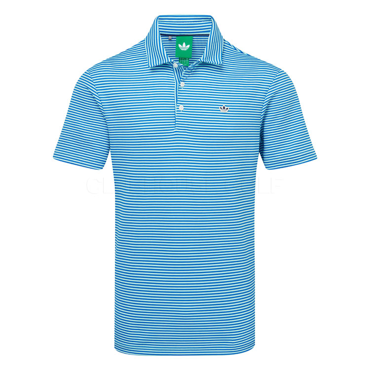 adidas Golf Originals Stripe Pique Golf Polo Shirt Clear Mint/Bluebird KB8625