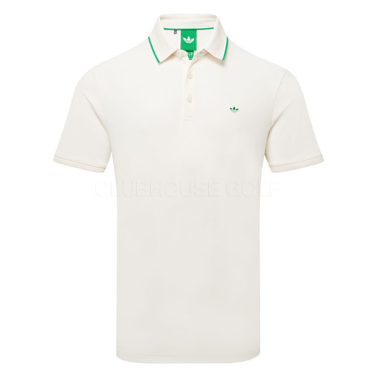 adidas Golf Originals Twistknit Trefoil Golf Polo Shirt Chalk White/Court Green