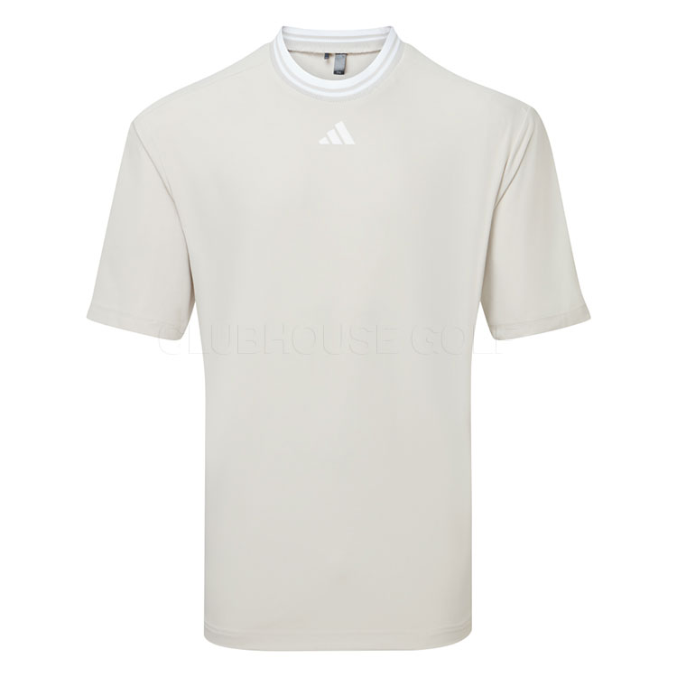 adidas Beyond The Course Mock Neck Golf Polo Shirt Alumina JF4869