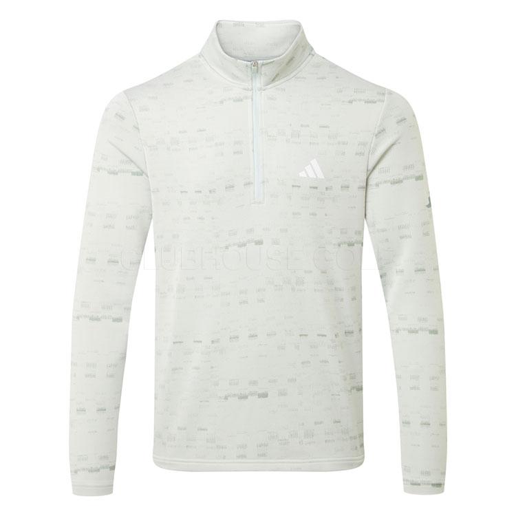 adidas Core Print 1/4 Zip Golf Sweater Wonder Silver JJ1718