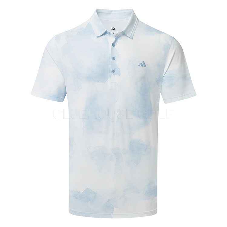 adidas Ultimate365 Tour HEAT.RDY Print Golf Polo Shirt Wonder Blue/White JN9143