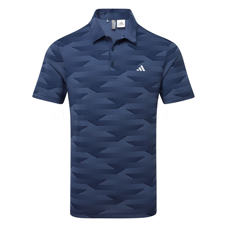 adidas Ultimate365 Wave Print Golf Polo Shirt Collegiate Navy/Preloved Ink JN9136
