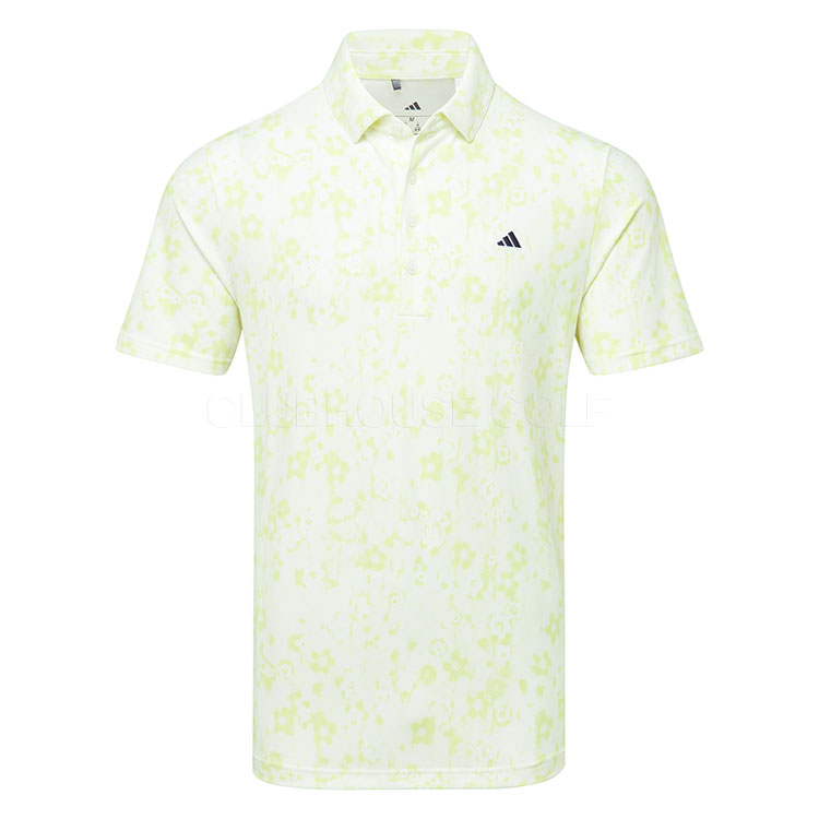 adidas Ultimate365+ Butterspun Mighty Blossom Golf Polo Shirt Frozen Lemon KU1171