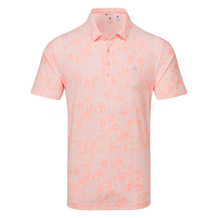 adidas Ultimate365+ Butterspun Mighty Blossom Golf Polo Shirt Distilled Pink KU1172