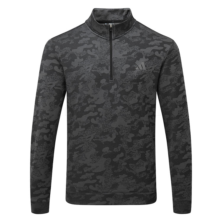 adidas Ultimate365 Durable Water Repellant 1/4 Zip Golf Sweater Black/Grey Four KG7169