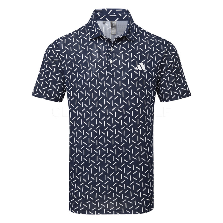 adidas Ultimate365 Mesh Print Climacool Golf Polo Shirt Collegiate Navy KE7707