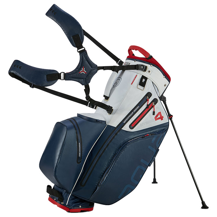 Big Max Aqua Hybrid 4 Golf Stand Bag Navy/White/Red WL90084-NWR