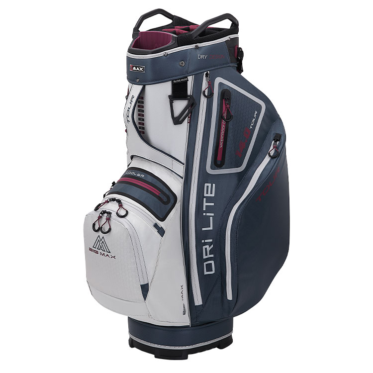 Big Max Dri-Lite Tour Golf Cart Bag White/Blueberry/Merlot 9C520C-WBM