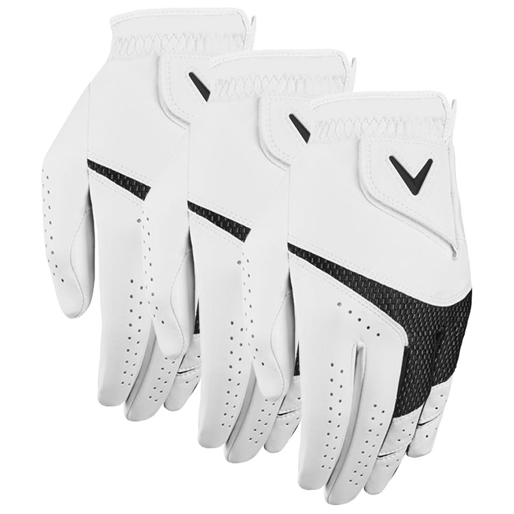 Callaway Weather Spann Golf Glove White (3 Pack) (Right Handed Golfer) Small - Size Options – Best UK Price & Deals on BritGolf