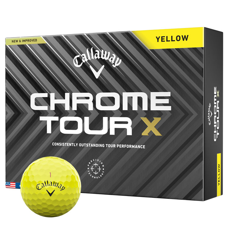 Callaway Chrome Tour X Golf Balls Yellow – Best UK Price & Deals on BritGolf